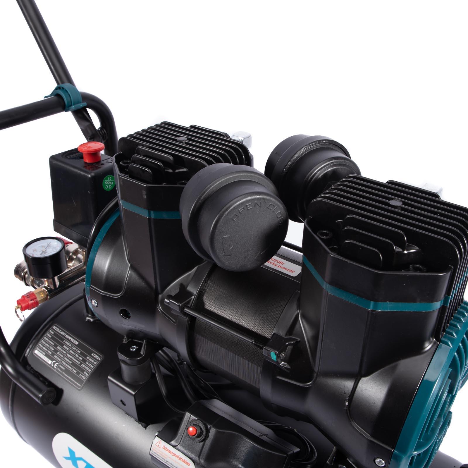 XTLINE Kompresor bezolejový 1450 W, 24 l