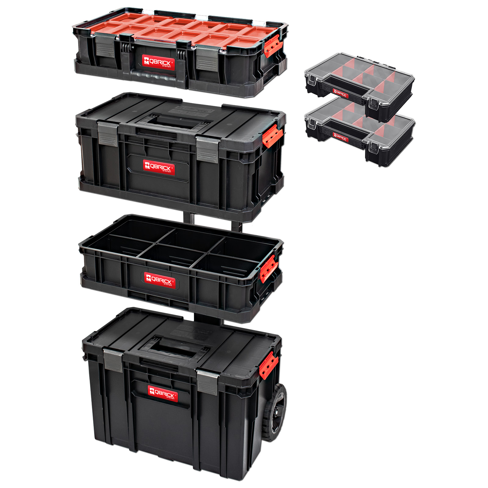 Set boxů na kolech 6v1 Qbrick System Two Cart P90617