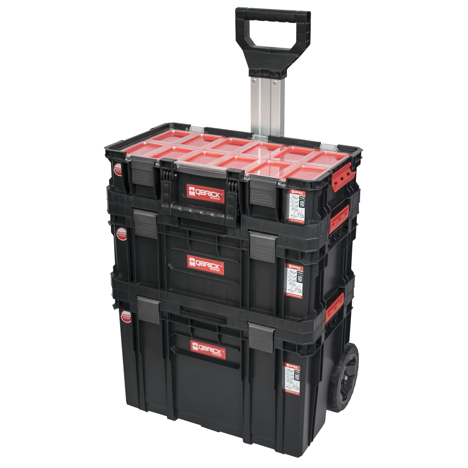 Set boxů na kolech 6v1 Qbrick System Two Cart P90617