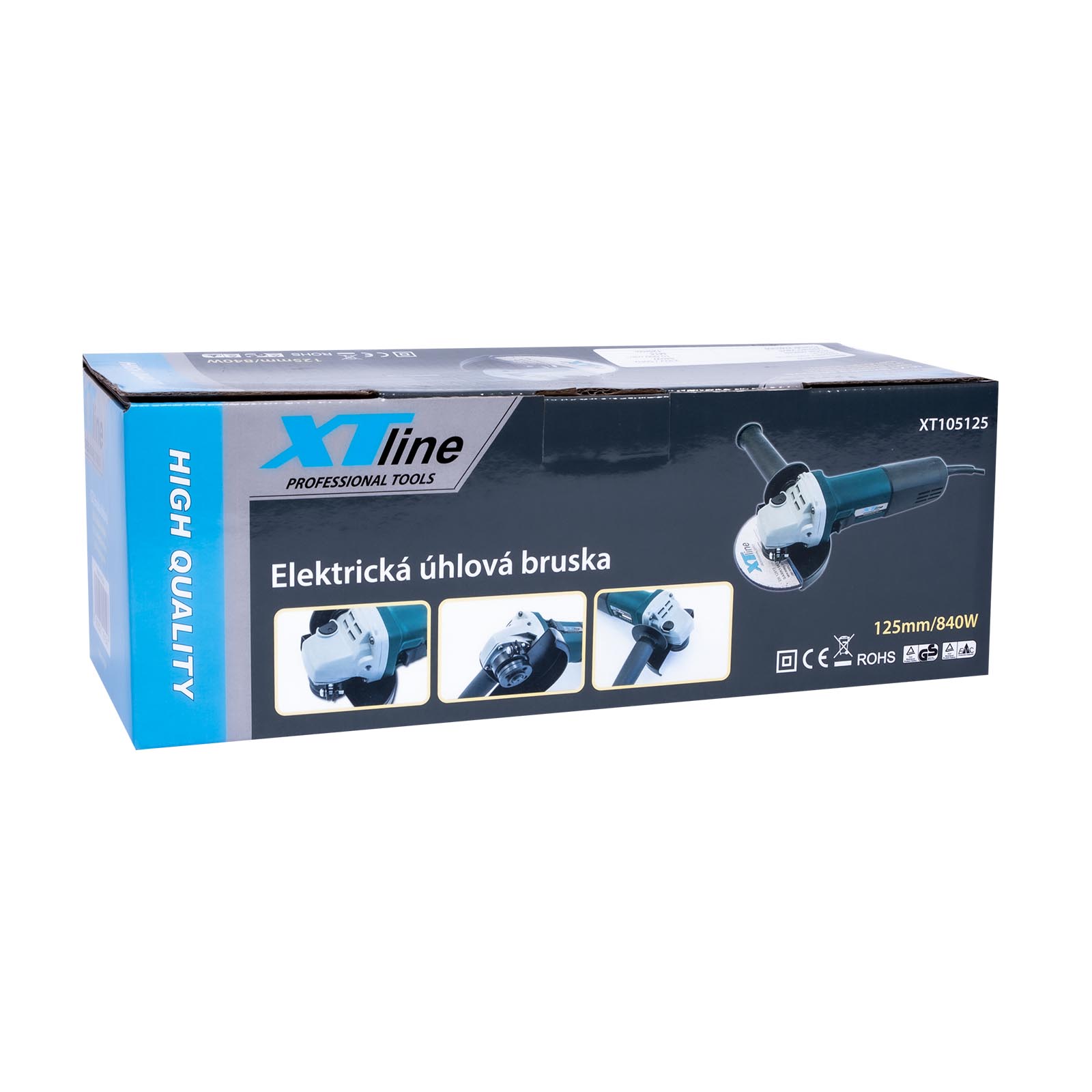 Úhlová bruska 125mm 840W XT105125, XTLINE
