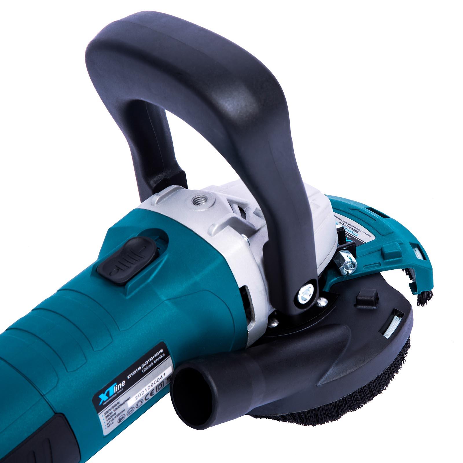 Úhlová bruska 125mm s odsávacím krytem 1400W XTLINE XT105140