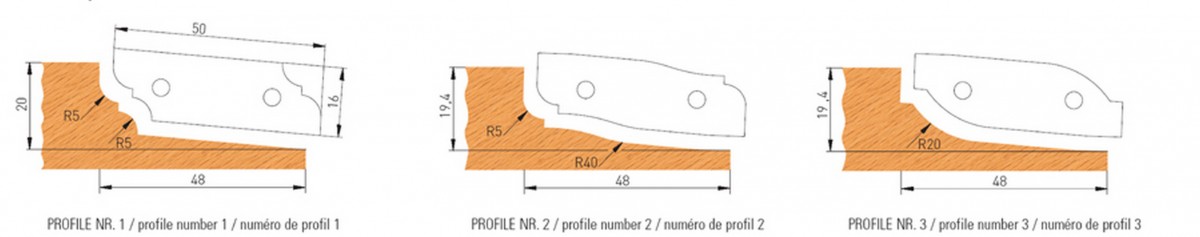Fréza na výplně APF 160 profil Holzmann