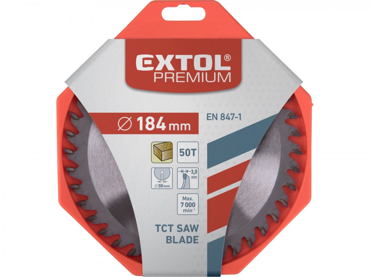 Kotouč pilový s SK plátky 184x3,0x30mm, 50T EXTOL PREMIUM 8803222