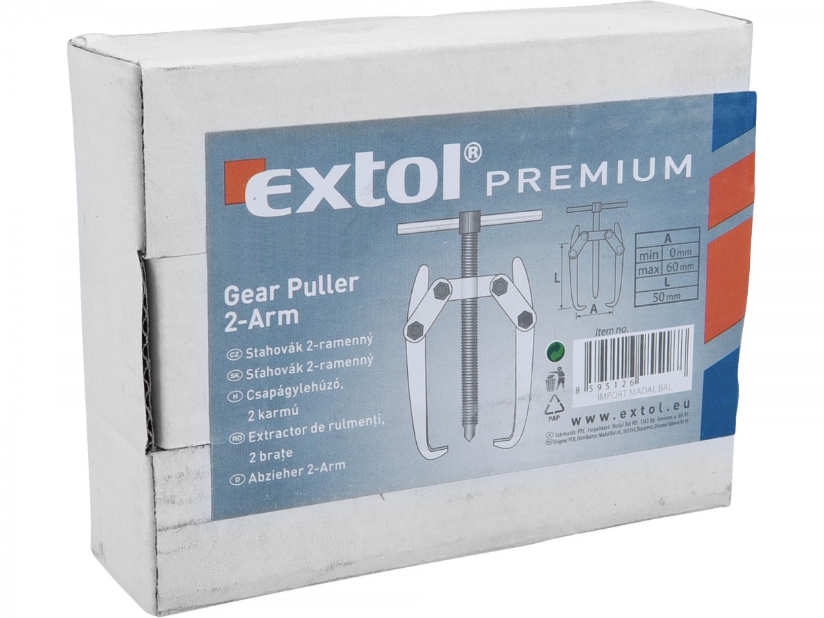 EXTOL PREMIUM stahovák dvouramenný, kovaný-mini, rozpětí 60mm 8816741