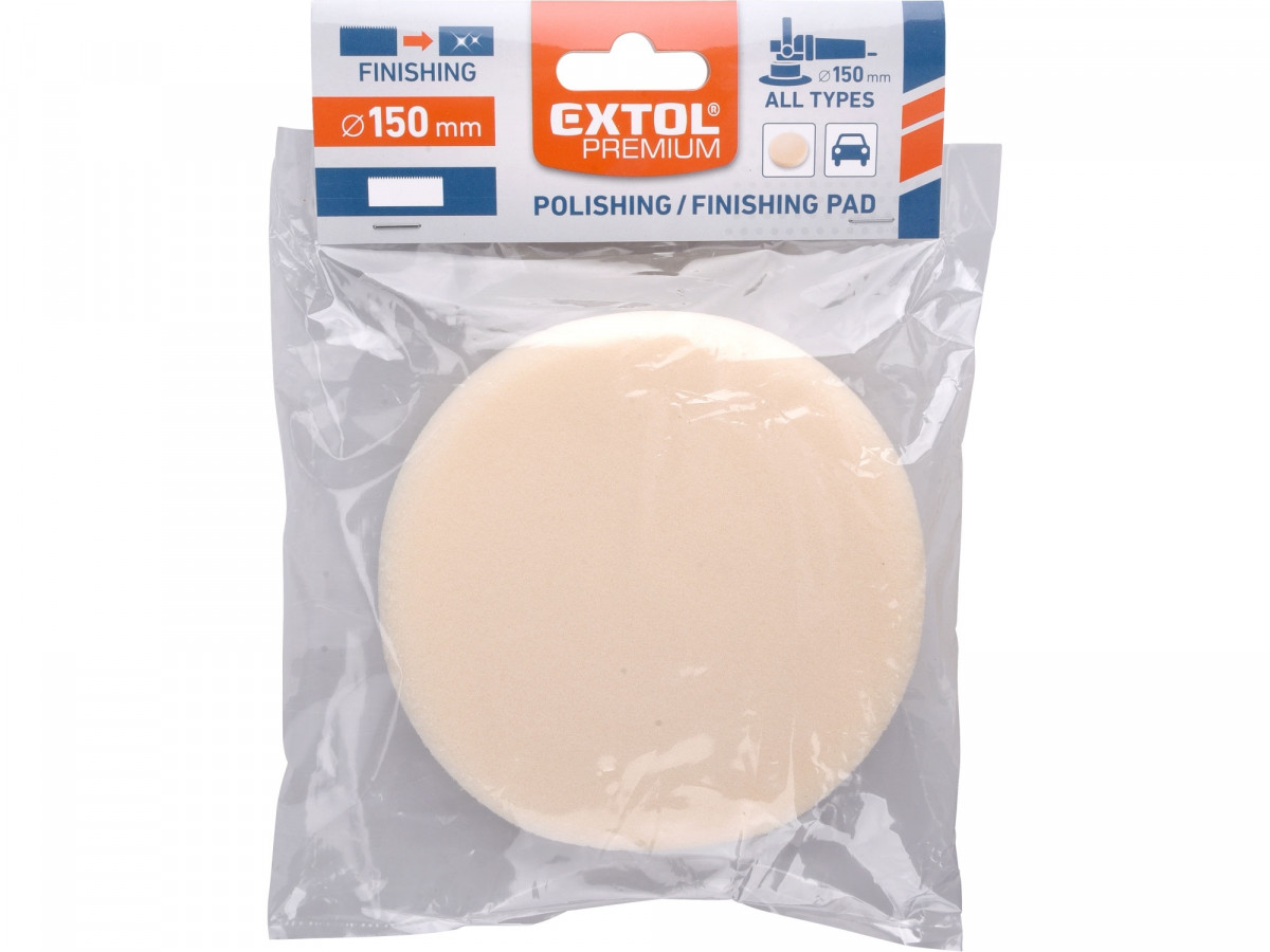 kotouč leštící pěnový, Extol Premium T20 150 x 30 mm bílý