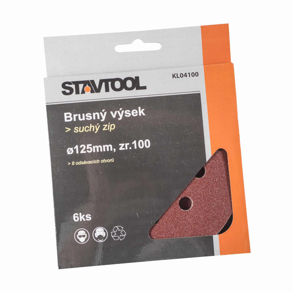 Výsek - suchý zip p125/P40 1bal/6ks typ BOSCH