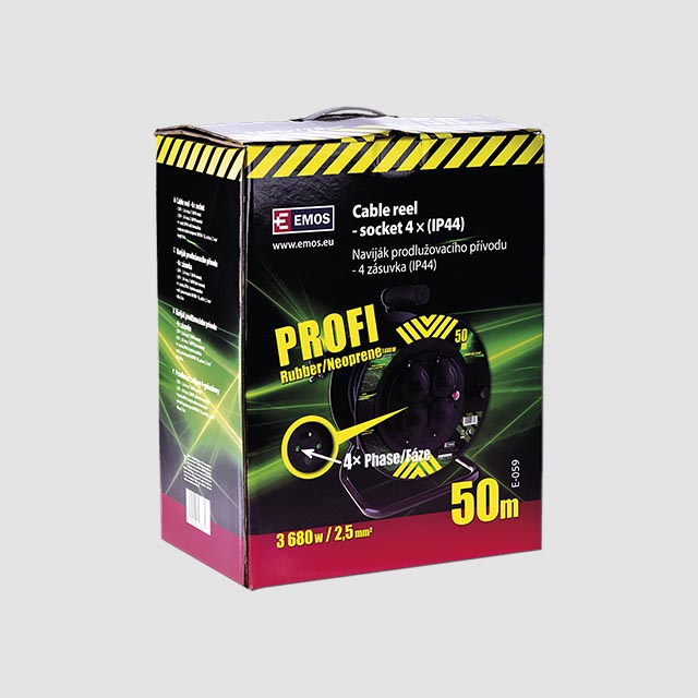 Prodlužovací kabel 4zás. 230V/50m 2,5mm