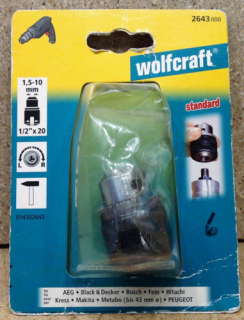 Sklíčidlo zubové 1,5 - 10 mm 1/2 "x 20 2643000 Wolfcraft