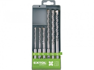 EXTOL CRAFT vrtáky SDS plus příklepové do betonu, sada 6ks 23901
