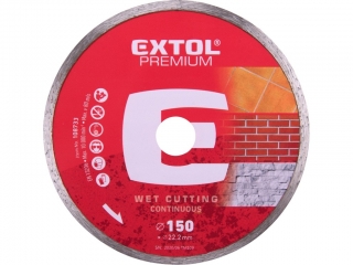 EXTOL PREMIUM kotouč diamantový řezný 150x22,2mm CELOOBVODOVÝ - mokré řezání 108733