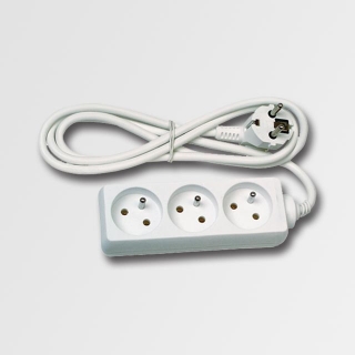Prodlužovací kabel 3 zásuvky bílý 5m