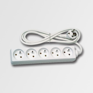 Prodlužovací kabel 5 zásuvek bílý 5m