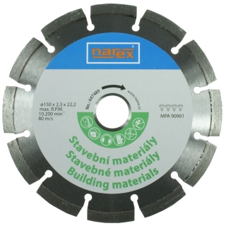 Diamantový kotouč Narex 150 x 22,2 svařený laserem 647489
