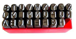 Triumf 100-01121 - Razidla do kovu velikost 3 mm - sada písmen (abeceda)